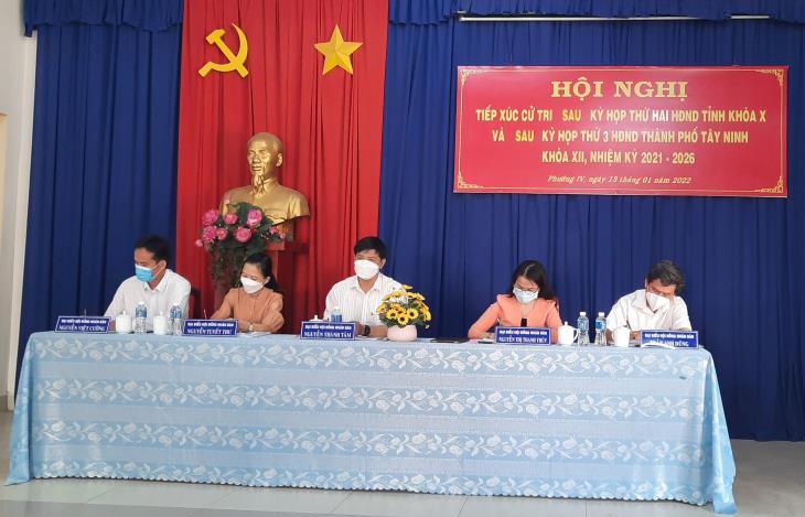 Ông Nguyễn Thành Tâm - Bí thư Tỉnh ủy, đại biểu HĐND tỉnh tiếp xúc cử tri phường IV, Thành phố Tây Ninh